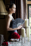 Rockcoco Bruges delicate handmade black lace luxury hand fan