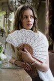 Rockcoco Bruges delicate handmade cream lace luxury hand fan