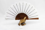 Elegant handmade Cheltenham White luxury bridal hand fan