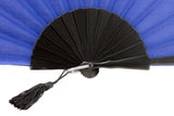 Glastonbury festival Blue hand fan detail
