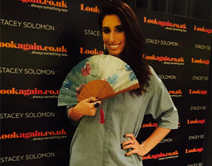 The talented and vivacious Stacey Solomons spotted holding Rockcoco's stunning 'Hawaii' hand fan