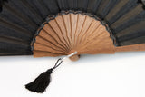 Elegant handmade Cheltenham Black luxury hand fan detail