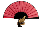 Red Glastonbury festival hand fan