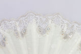 Exquisite cream and silver luxury bridal hand fan